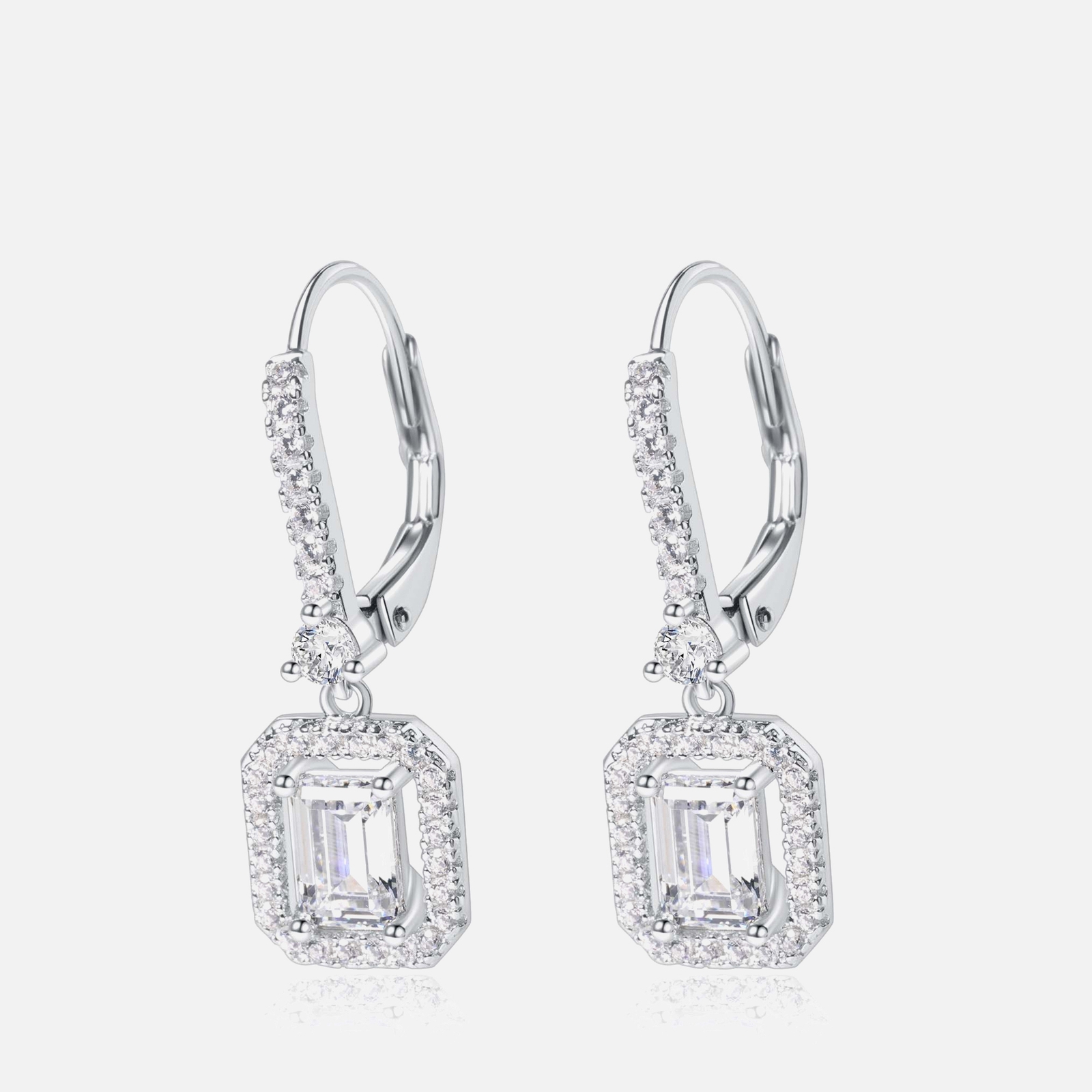 Carat London Moxie Borderset Sterling Silver Drop Earrings von Carat London