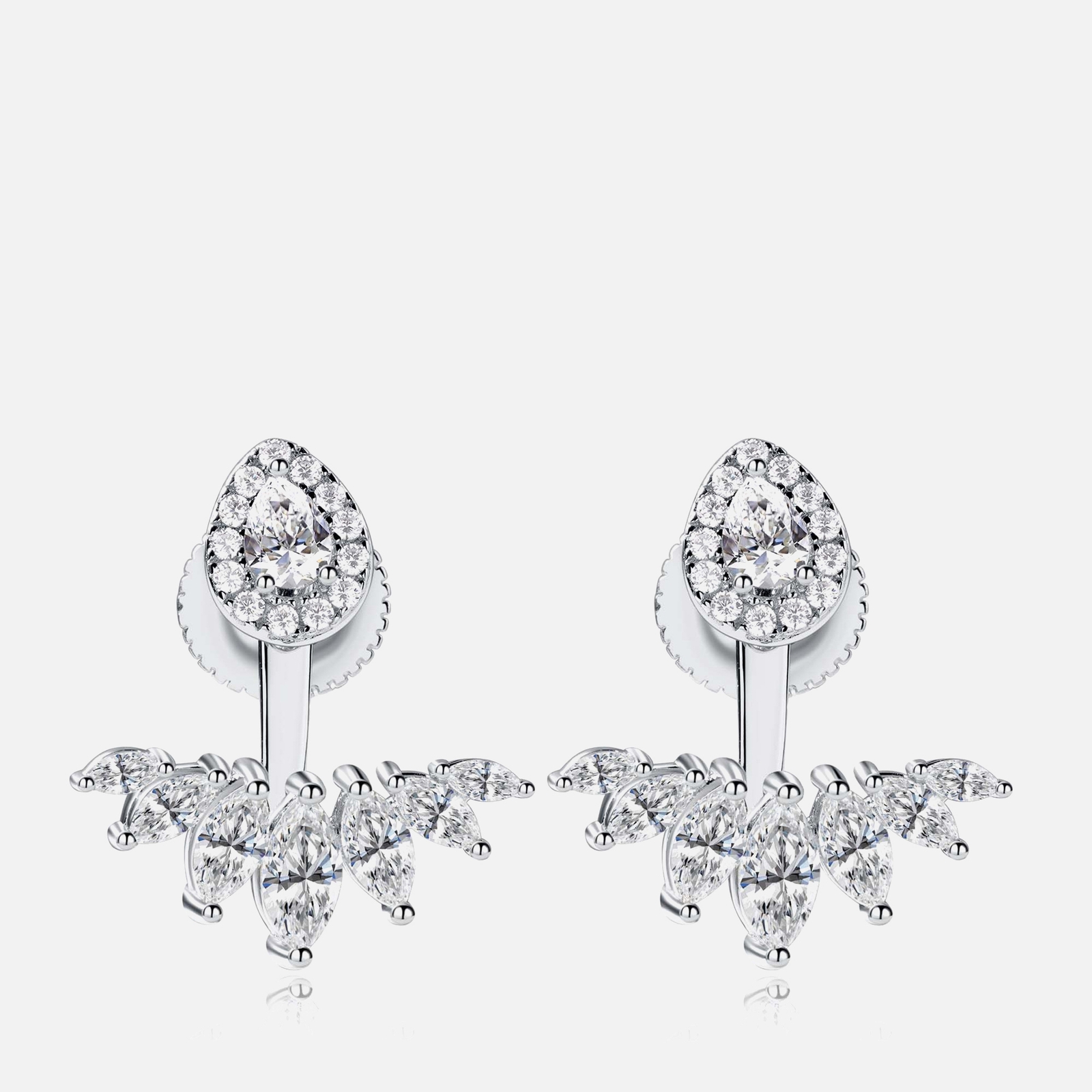 Carat London Suriya White Gold Plated Sterling Silver Earrings von Carat London