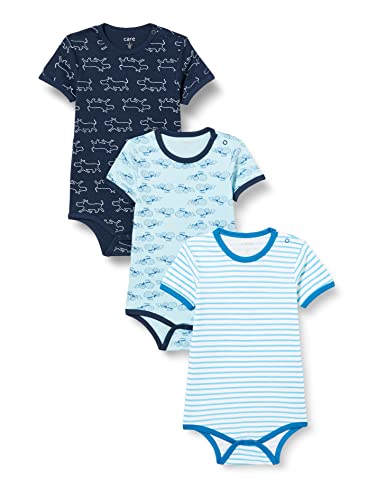 Care Baby Body Kurzarm, 3er Pack Blue (769), 62 von Care