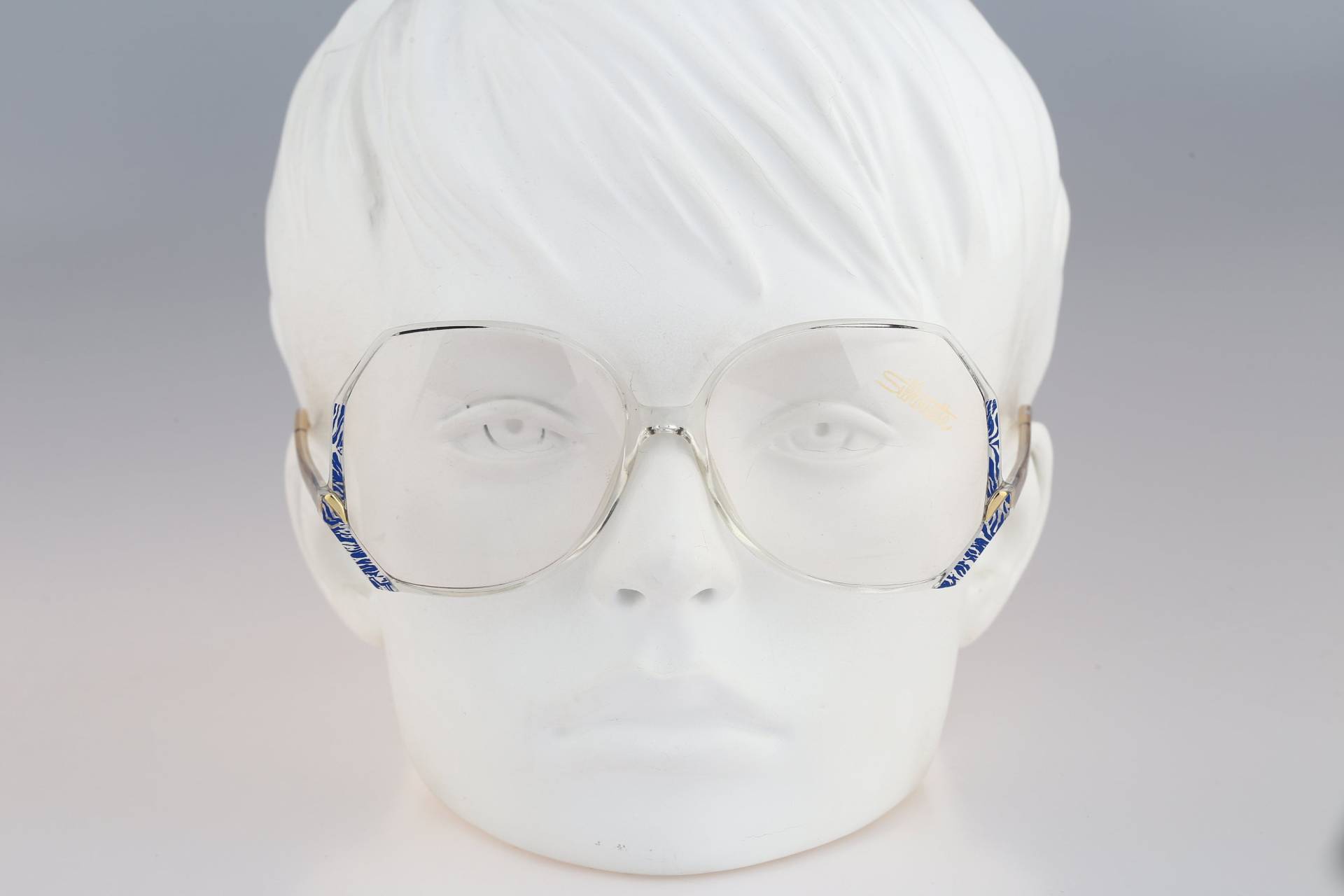 Silhouette M 1163 C 1519, Vintage 80Er Jahre Klar Oversized Oktagon Schmetterling Brillengestell Damen Brille Nos von CarettaVintageCo