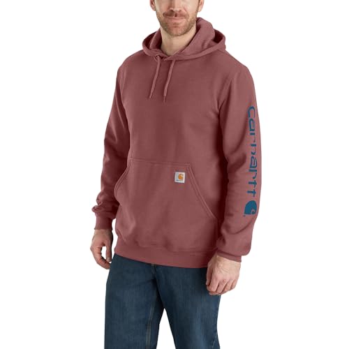 Carhartt, Herren, Weites, mittelschweres Sweatshirt mit Logo-Grafik auf dem Ärmel, Apfelbutter Heather, S von Carhartt