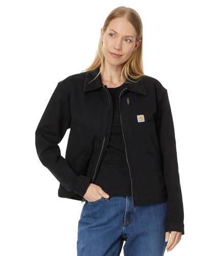 Carhartt Damen Arbeitsjacke Relaxed Fit Canvas Detroit, Farbe:black, Größe:XS von Carhartt