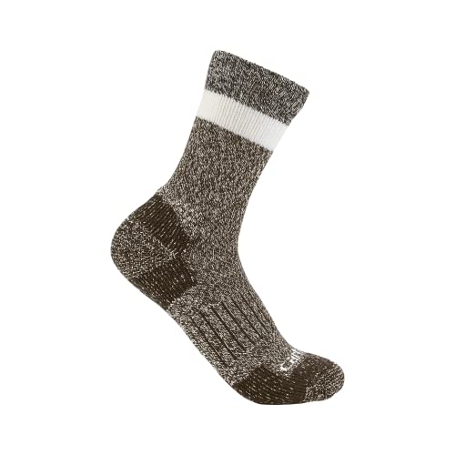 Carhartt Damen Mittelschwere Crew Socken, Braun, Medium von Carhartt