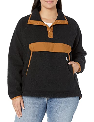 Carhartt Damen Relaxed Fit Fleece Pullover, Farbe: Black, Größe: S von Carhartt