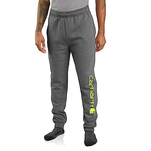 Carhartt Herren 105899 Relaxed Fit Midweight Tapered Graphic Sweatpants, Anthrazit meliert, Mittel von Carhartt