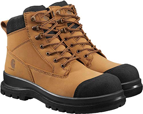 Carhartt Herren Detroit Rugged Flex® 15 cm hoher S3-Sicherheitsstiefel mit Reißverschluss, Weizen, 40 von Carhartt