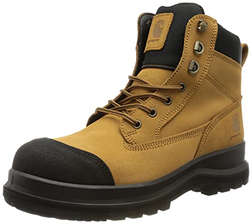 Carhartt Herren Detroit Rugged Flex® 15 cm hoher S3-Sicherheitsstiefel mit Reißverschluss, Weizen, 43 von Carhartt