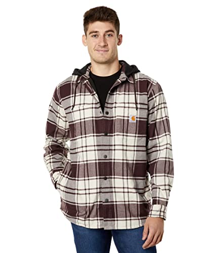 Carhartt Herren Flannel Fleece Lined Hooded Shirt Jac, Malt, M von Carhartt