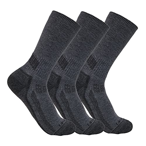 Carhartt Herren Force® Mittelschwere Crew-Socken, 3 Paar, Anthrazit, L von Carhartt