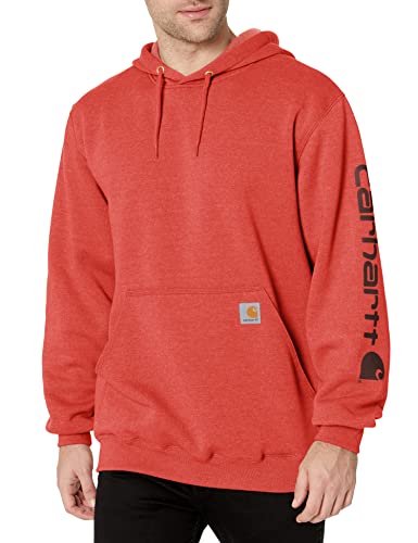 Carhartt Herren Loose Fit Midweight Logo Sleeve Graphic Sweatshirt, Currant Heather, XL von Carhartt