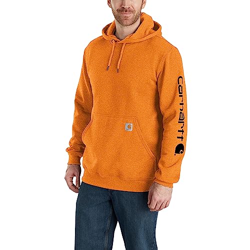 Carhartt, Herren, Weites, mittelschweres Sweatshirt mit Logo-Grafik auf dem Ärmel, Marmalade Heather, L von Carhartt