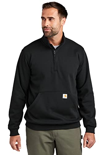 Carhartt Loose Fit Midweight Quarter Zip Mock Neck Sweatshirt, Schwarz, X-Large von Carhartt