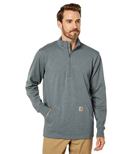 Carhartt Herren Sweatshirt Relaxed Fit Heavyweight Long-Sleeve 1/2-Zip Thermal Shirt, Farbe:elm Heather, Größe:XL von Carhartt