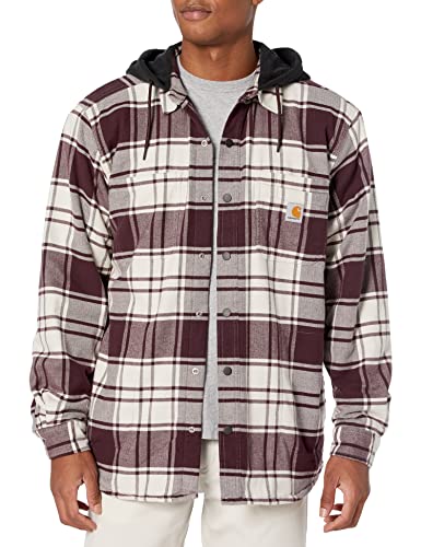 Carhartt Herren Flannel Fleece Lined Hooded Shirt Jac, Malt, M von Carhartt