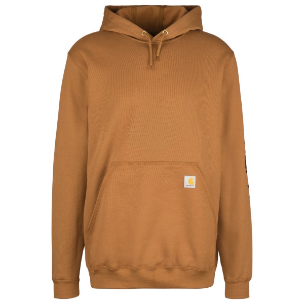 Carhartt - Sleeve Logo Hooded Sweatshirt - Hoodie Gr M braun von Carhartt