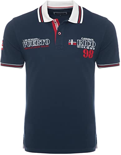 Carisma Kurzarm Poloshirt für Herren 100% Baumwolle • Herren Polo Shirt mit Stickerei • Angenehmes Regular Fit Shirt für Büro und Freizeit 4665 Navy 3XL von Carisma