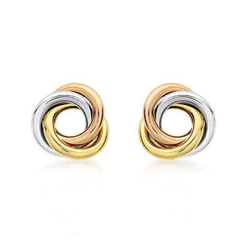 Carissima Gold Damen 11 mm Knoten Ohrstecker 9k (375) 3-Farbig 3.58.1259 von CARISSIMA