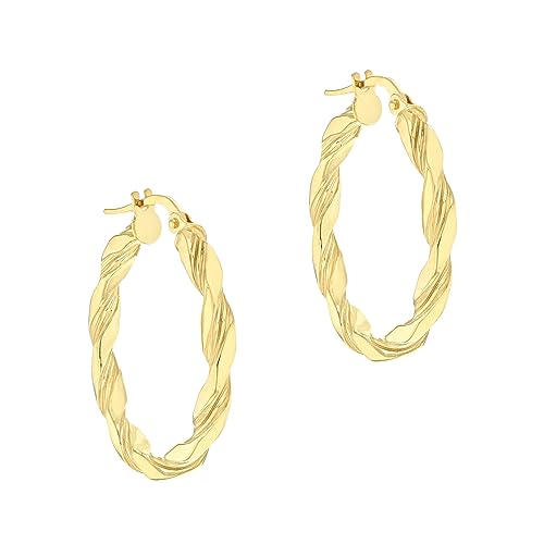 Carissima Gold Damen 25 mm Twist Creole Ohrringe 9k (375) Gelbgold 1.51.0709 von CARISSIMA