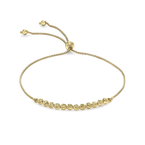 Carissima Gold Damen 9k (375) Gelbgold Ball und Kette Verstellbar Armband Max. Länge 20 cm, Gelbgold von CARISSIMA