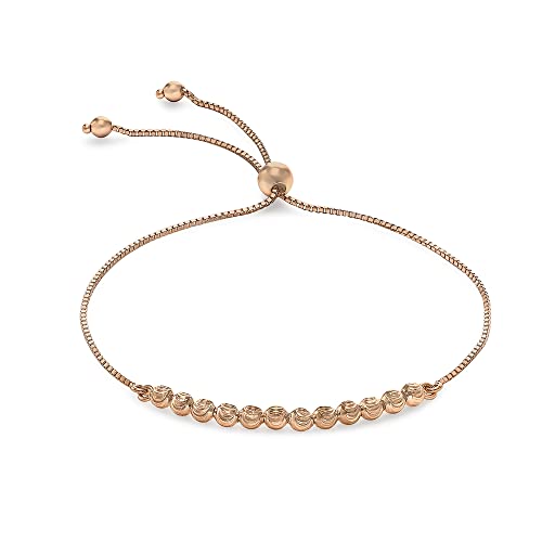 Carissima Gold Damen 9k (375) Gelbgold Ball und Kette Verstellbar Armband Max. Länge 20 cm, Rotgold von CARISSIMA