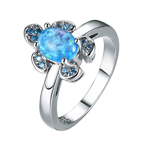 Caritierily Blaue Meeresschildkröte Form Ring Schildkröte Strass Ring Elegante Geometrie Strass Ring Voller Ringe für Frauen Größe 6 10 Ringe Edelstahl Männer Spin (Blue, 10) von Caritierily