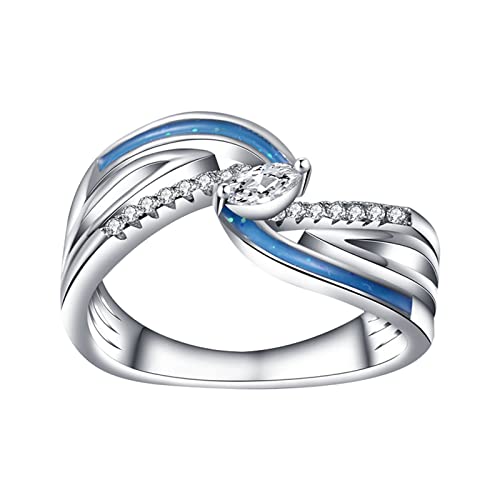 Caritierily Modischer geformter Ring geknotete Art- und Weiseschmucksache-Silber-Ring-Finger-Ringe für Frauen Der Ring Von Der Ringe (Khaki, 5) von Caritierily