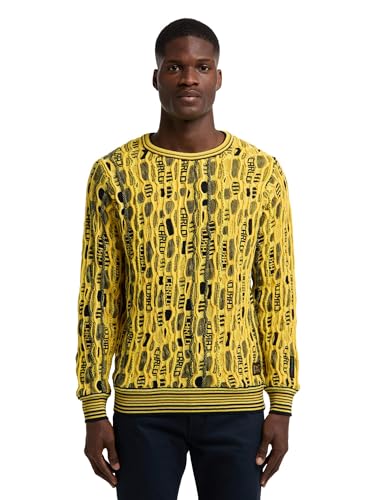 Carlo Colucci Rundhals Pullover Gelb L von Carlo Colucci