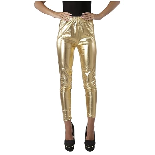 Carnavalife Leggings für Damen, lang, glänzend, elastisch, stylish, Sport-Leggings, Metallic-Effekt, hoher unisex, Frauen-Leggings, schlicht, matt, ohne Glanz, für Yoga und von Carnavalife