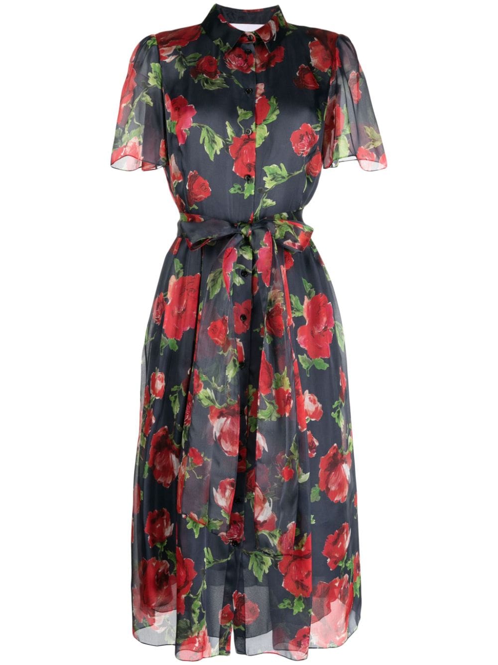 Carolina Herrera Hemdkleid mit Blumen-Print - Blau von Carolina Herrera