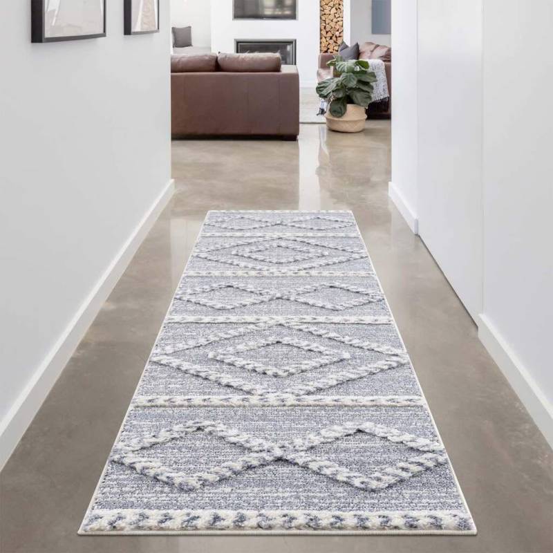 Carpet City Hochflor-Läufer "Focus", rechteckig, Boho-Teppich, besonders weich, 3D-Effekt von Carpet City