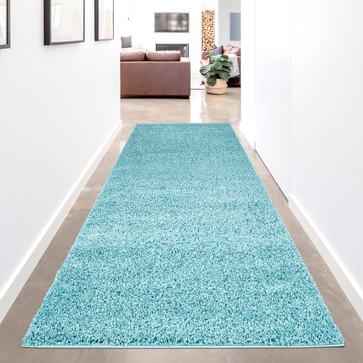 Carpet City Hochflor-Läufer "Shaggi uni 500", rechteckig, Shaggy-Teppich, Uni Farben, ideal für Flur & Diele, Langflor, Weich von Carpet City