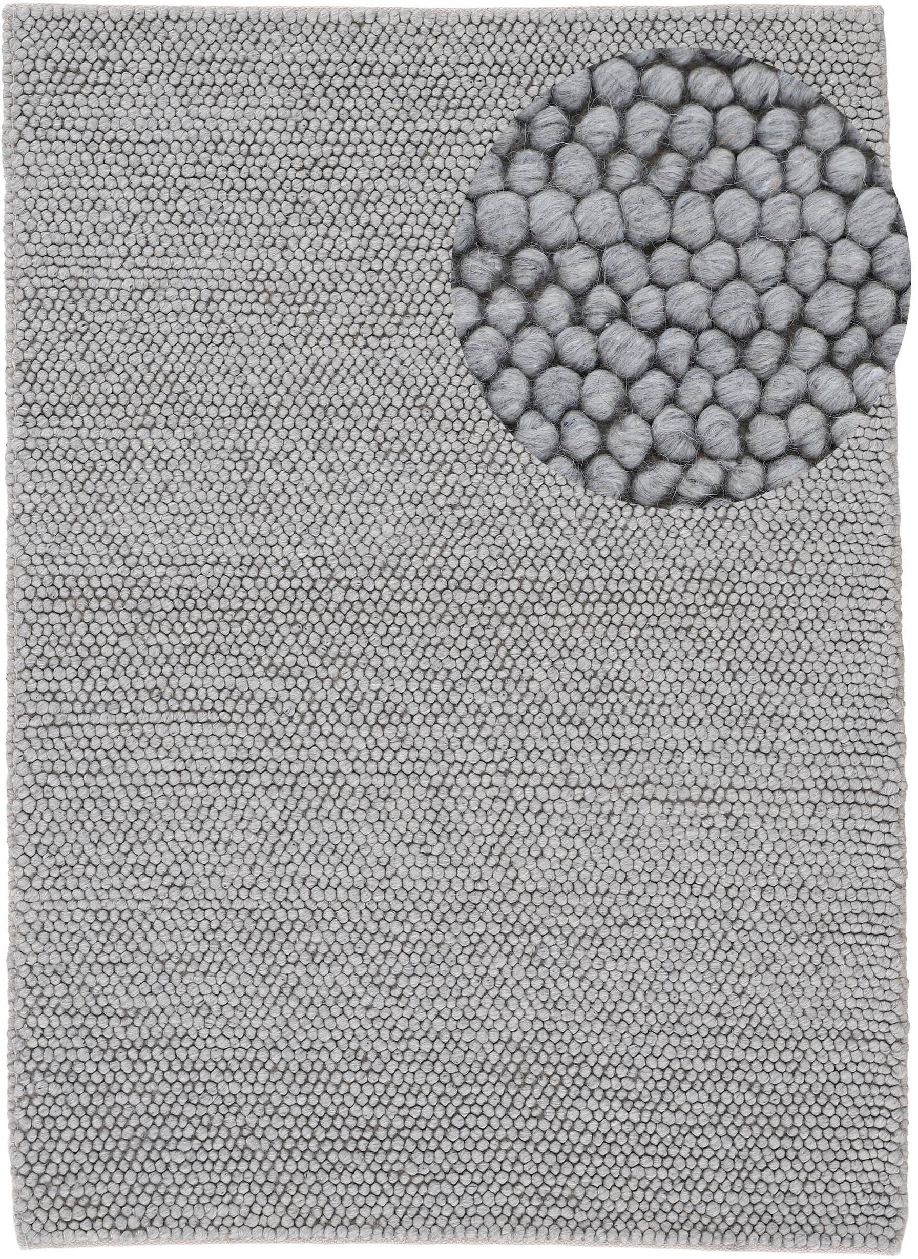 carpetfine Teppich "Calo", rechteckig, Handweb Teppich, Uni Farben, meliert, handgewebt, 70% Wolle von Carpetfine