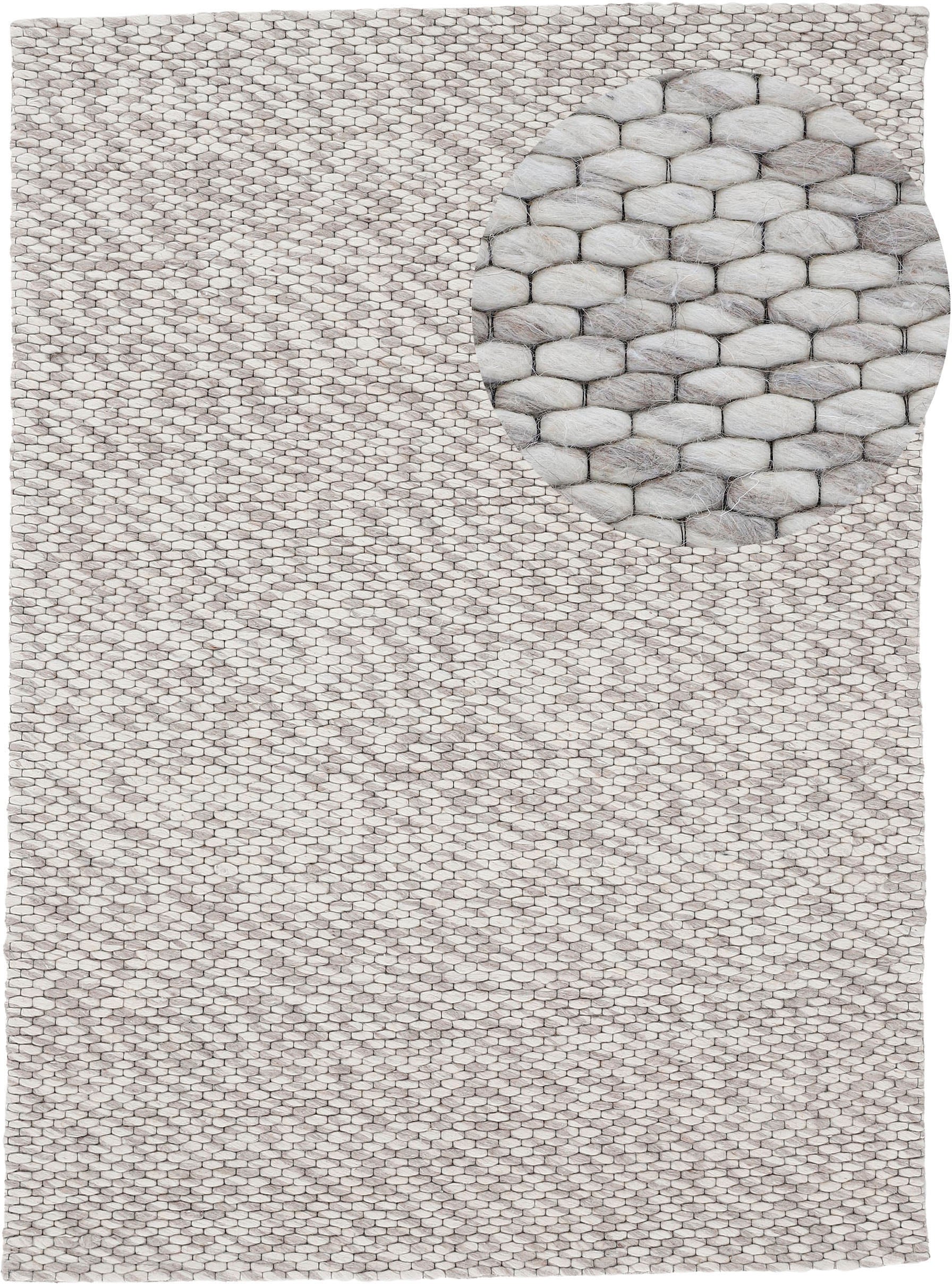 carpetfine Wollteppich "Sina", rechteckig, Handweb Teppich, reine Wolle, meliert, handgewebt, weich & kuschelig von Carpetfine