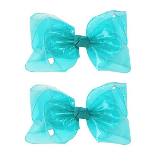 PVC-Gelee-Haarschleifen-Clips für Kinder und Mädchen, wasserdichte Schleifen-Haarnadel, Sommer, Schwimmbad, Pool, transparent, Haar-Zubehör von Carroterr