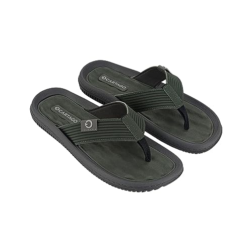 Cartago Herren Dunas VI AD Flipflop, Black/Green, 43 EU von Cartago