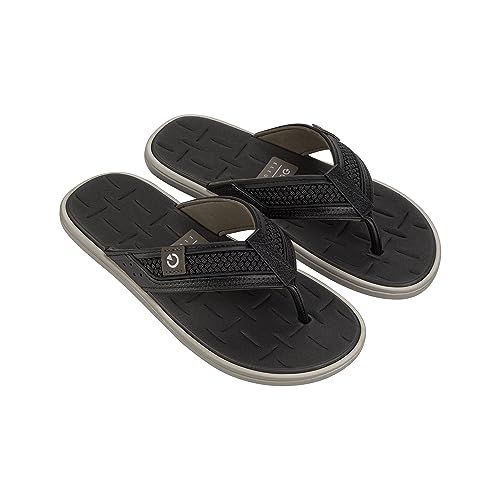 Cartago Herren Malta V Thong AD Flipflop, Grey/Black, 41 EU von Cartago