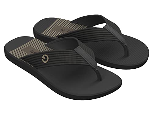 Cartago Herren Montreal Thong AD Flipflop, Schwarz/Beige, 42 EU von Cartago