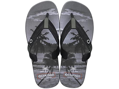 Cartago Herren PARATY DEDO AD Flipflop, Black/Grey, 44 EU von Cartago