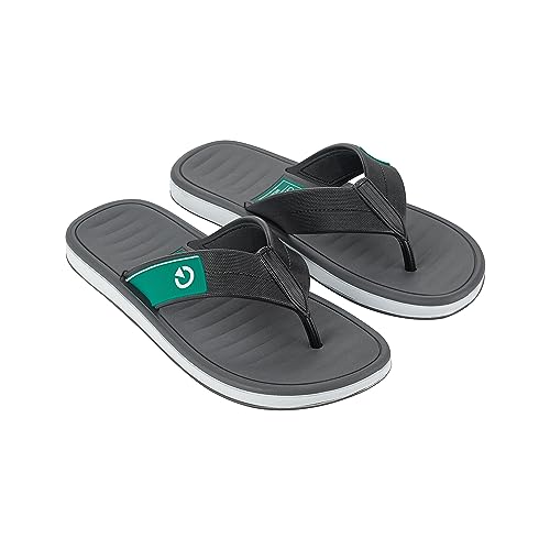 Cartago Herren Paris Thong AD Flipflop, Grey/Black/Green, 41 EU von Cartago