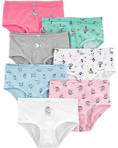 Carter's Girl's 7-Pack Weekday Stretch Cotton Panties, Ballerina, 6-6X Carter's Girl's 7-Pack Weekday Stretch Cotton Panties, Ballerina, 6-6X von Carter's