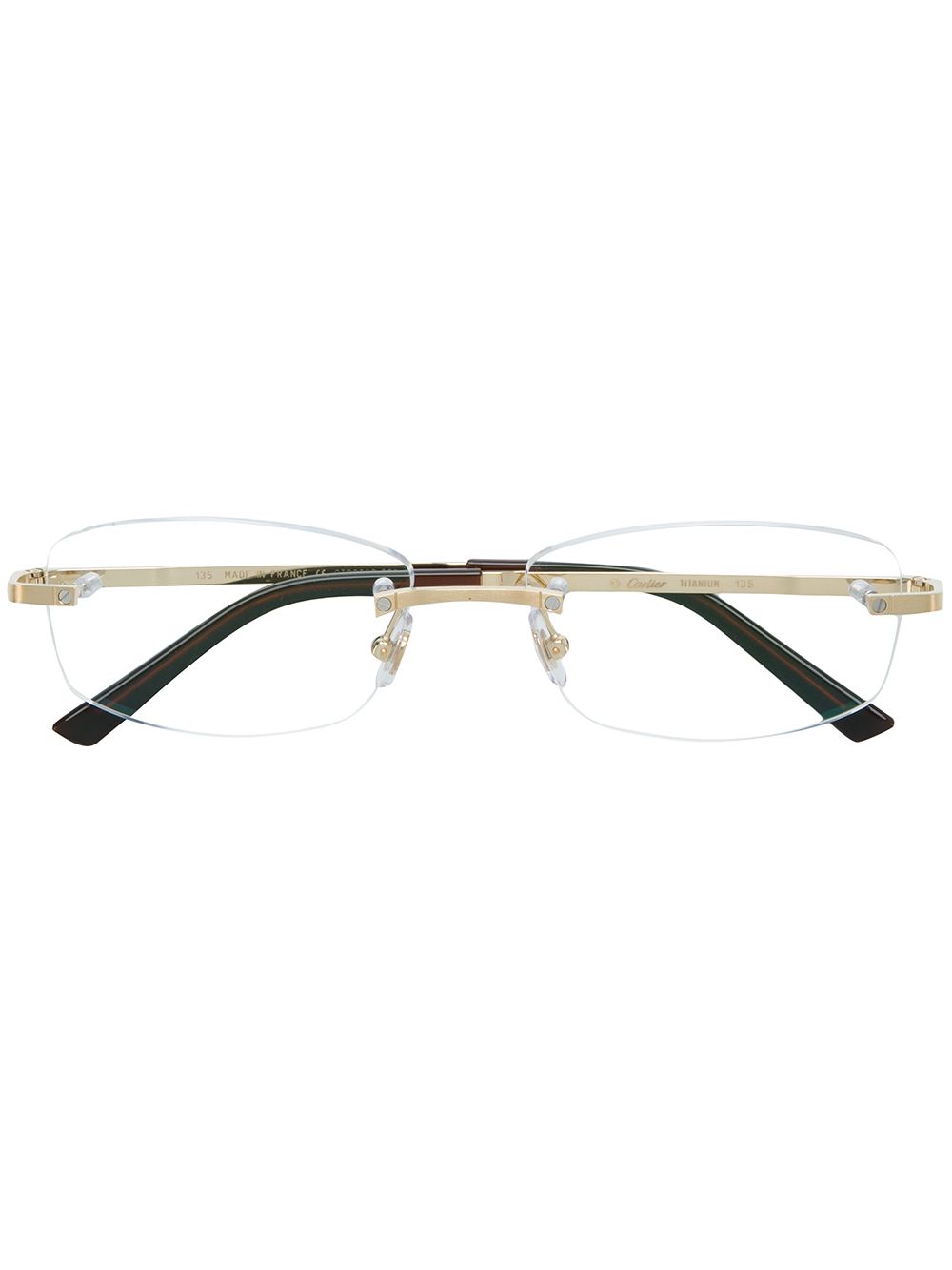 Cartier Eyewear Rahmenlose Brille - Weiß von Cartier Eyewear