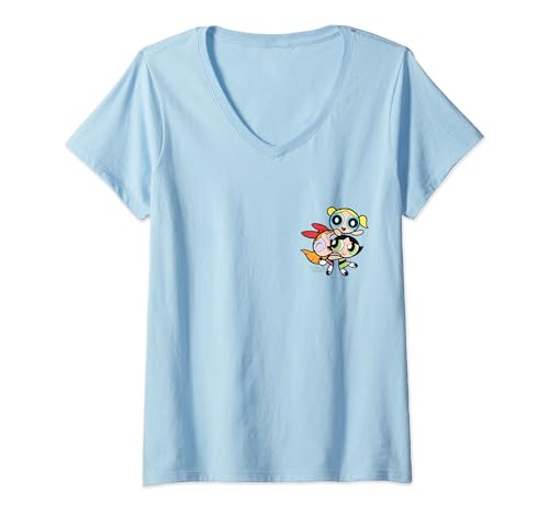 Cartoon Network The Powerpuff Girls Hug T-Shirt mit V-Ausschnitt von Cartoon Network