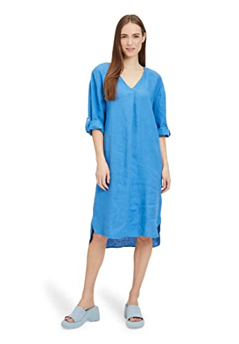 Cartoon Damen Sommerkleid unifarben Blau,M von Cartoon