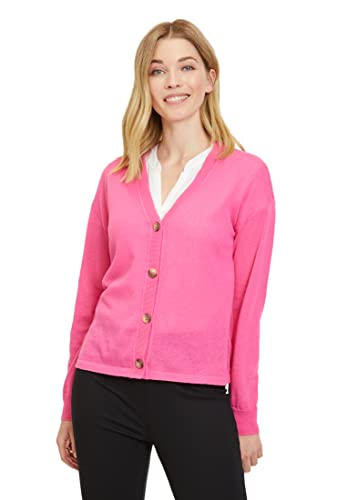 Cartoon Damen Basic-Strickjacke mit V-Ausschnitt Carmine Rose,42 von Cartoon