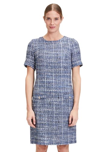 Cartoon Damen Casual-Kleid mit Struktur Dunkelblau/Blau,42 von Cartoon