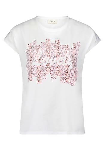 Cartoon Damen Printshirt mit Rundhalsausschnitt Patch Cream/Red,40 von Cartoon