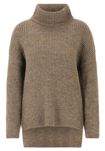 Cartoon Damen Strickpullover mit Turtle Neck Walnut Melange,40 von Cartoon