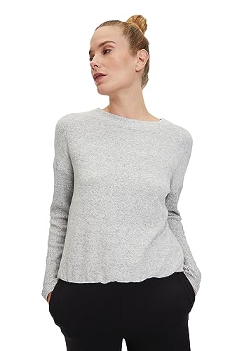 Cartoon Damen Langarm-Shirt mit Kragen Grau,36 von Cartoon