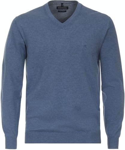 Casa Moda Herren Pullover V-Neck Aqua bis Petrol - M von CASAMODA