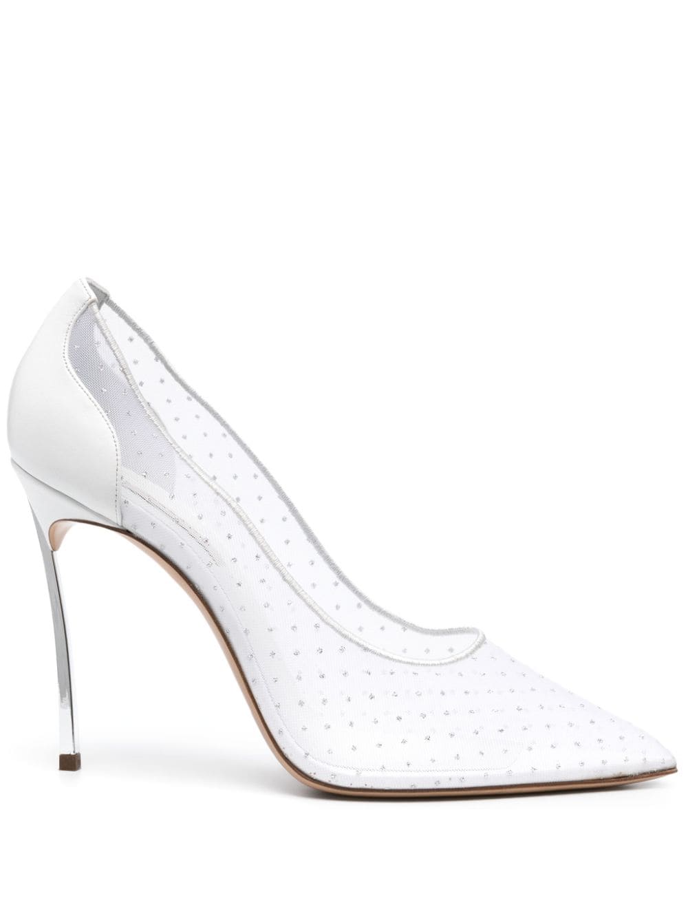 Casadei Blade Vanity Mesh-Pumps 100mm - Weiß von Casadei